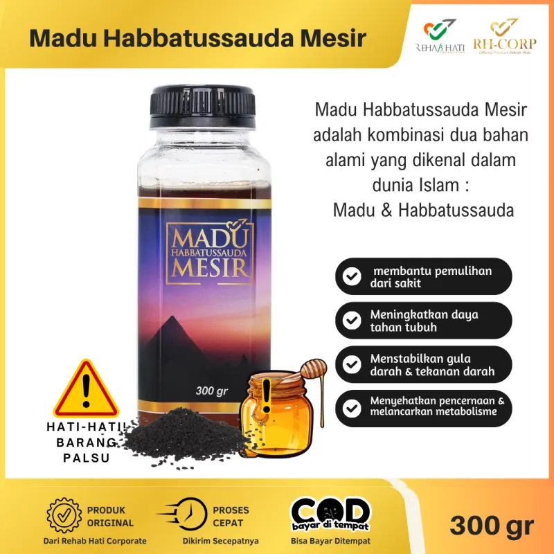 Madu Habbat Mesir 300gr | Madu Murni
