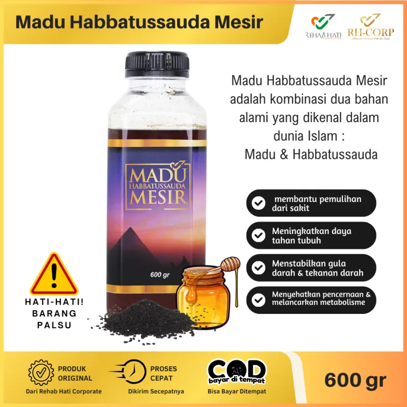 Madu Habbat Mesir 600gr | Madu Murni